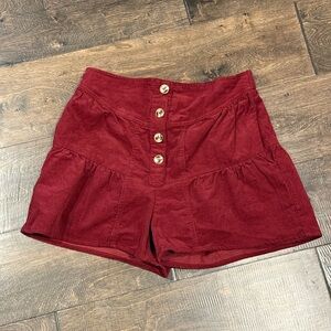 Women's cranberry corduroy skort Perfect for fall